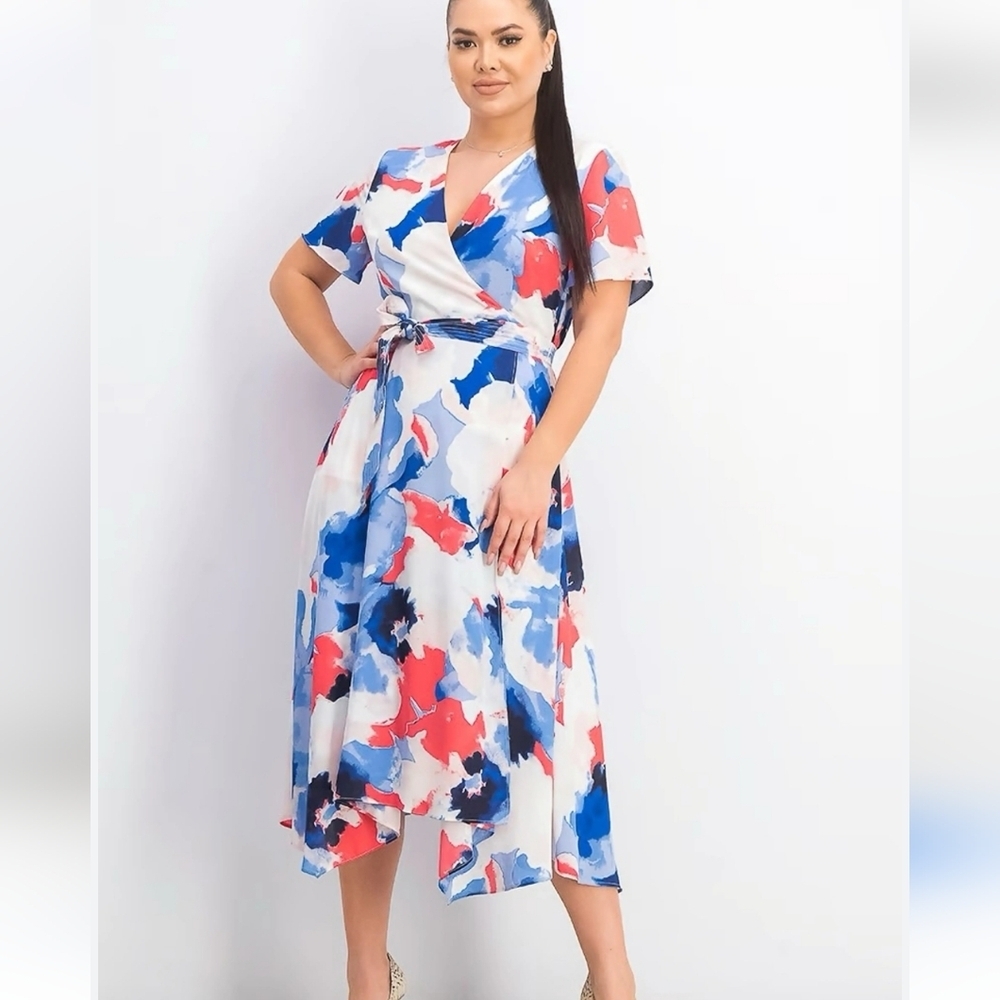 Alfani Printed Wrap Dress